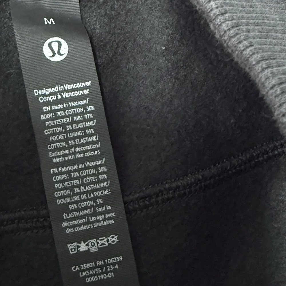 Lululemon Steady State Joggers Mens Medium Black Sweatpants Athletic Gym LM5AVSS